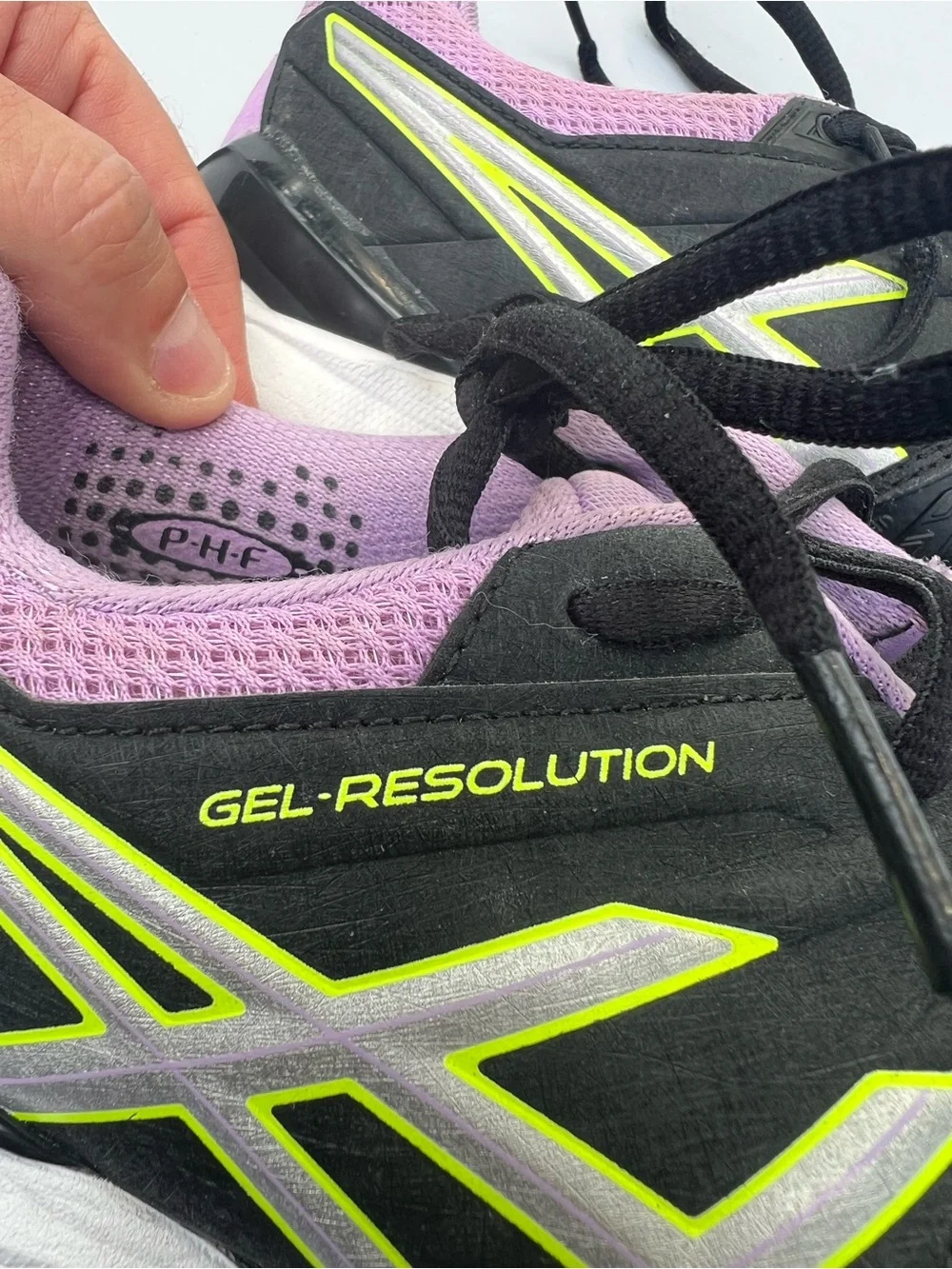 ASICS Gel Revolution Athletic in Purple, Black and Neon Yellow Women’s 9.5